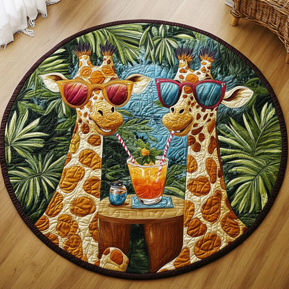 Giraffe Summer Cheers KL1912039CL Quilted Round Mat
