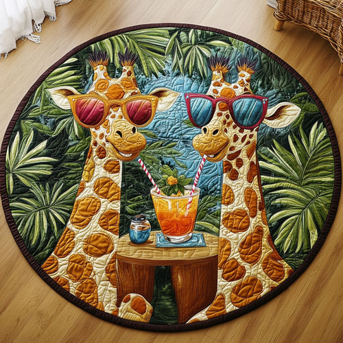 Giraffe Summer Cheers KL1912039CL Quilted Round Mat