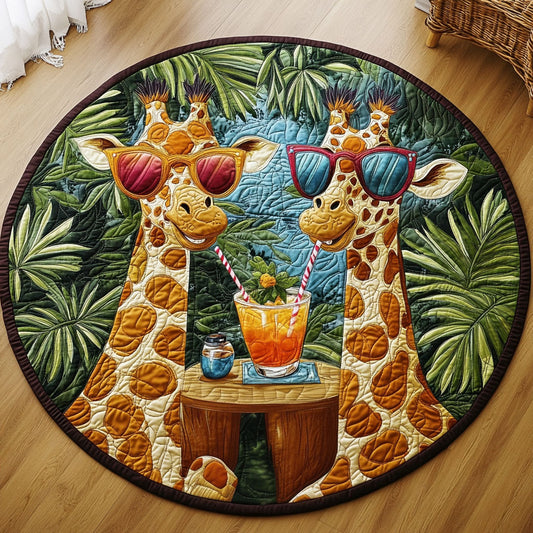 Giraffe Summer Cheers KL1912039CL Quilted Round Mat