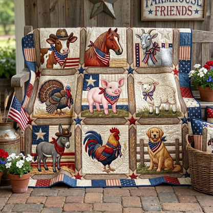 Patriotic Farm Friends WN0406011CL Quilt