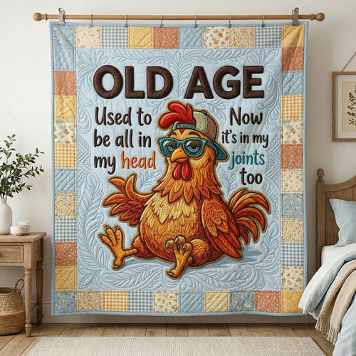 Old Age Chicken Humor WN1004007CL Quilt