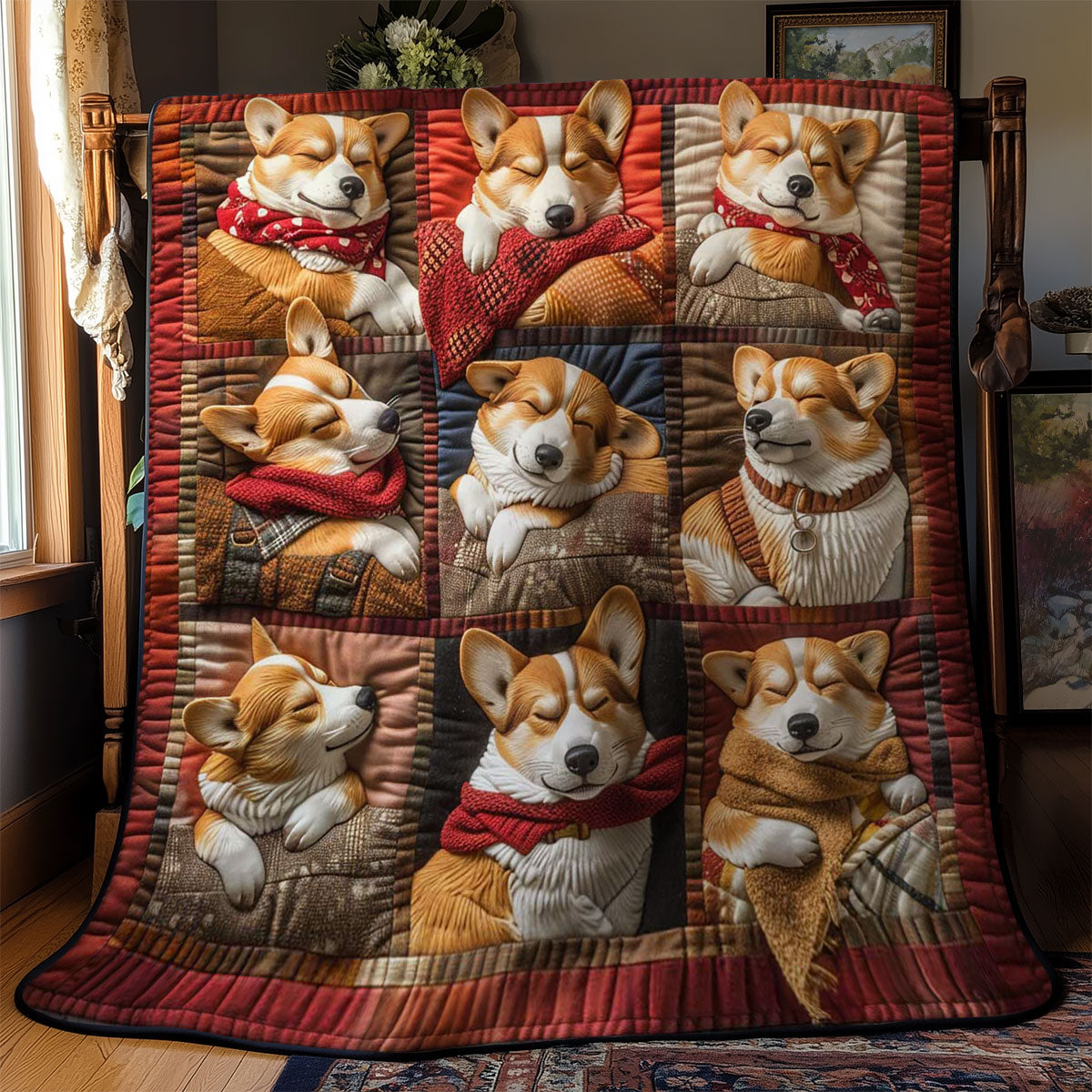 Cozy Corgi WN1303008CL Quilt