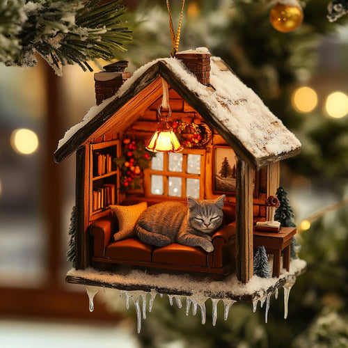 Cat Winter Glow WN2611018CL Christmas Ornament