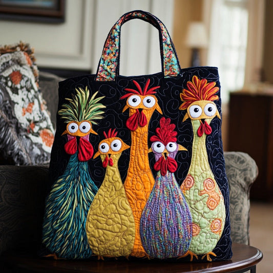 Cheeky Chickens XR3009006CL Quilted Tote Bag