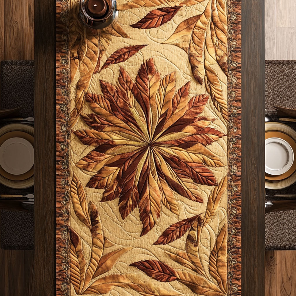 Woven Leaf WN0707136CL Quilted Table Runner