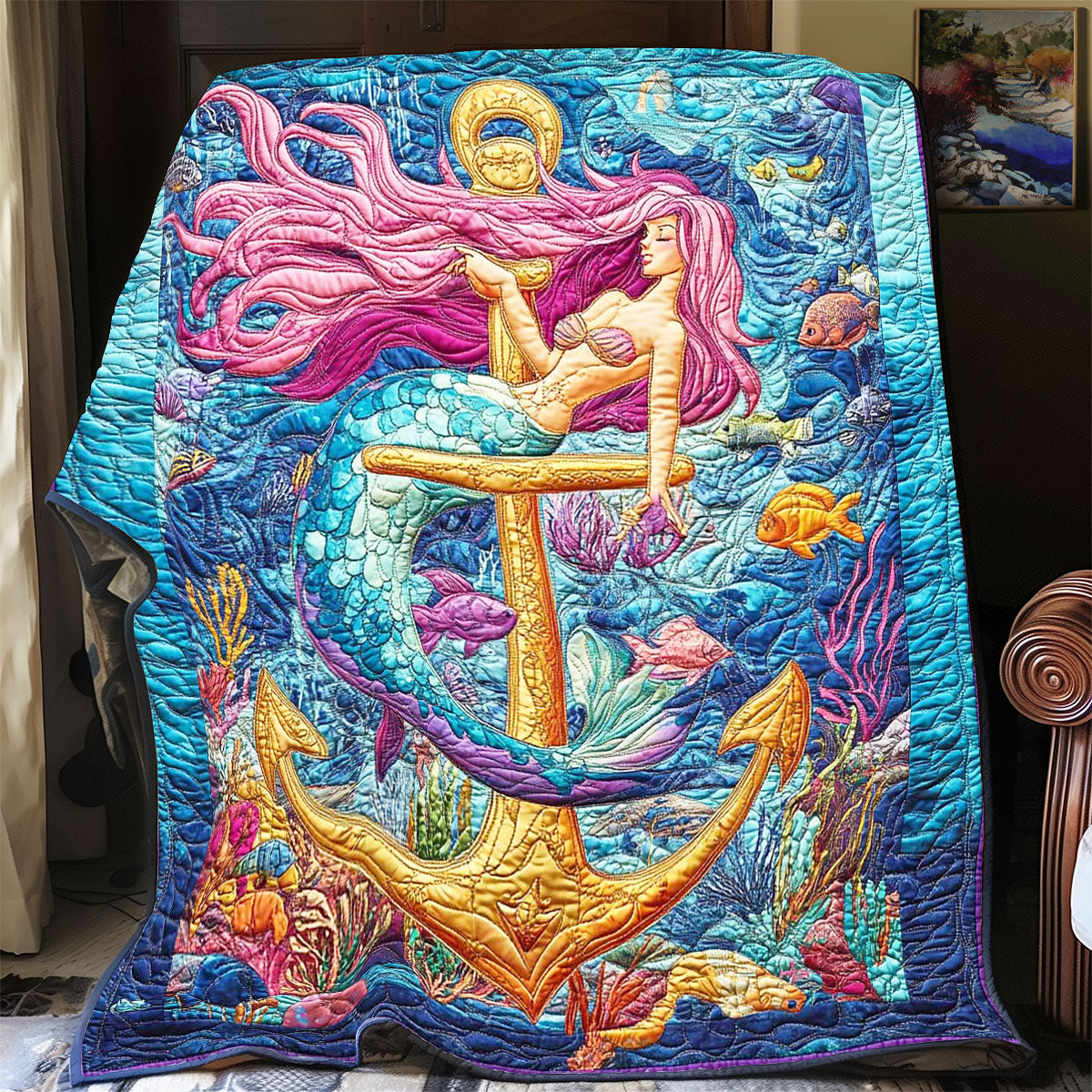 Mermaid Princess Anchor WP1102012CL Quilt