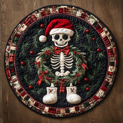 Snowboot Skeleton WN1107065CL Quilted Round Mat