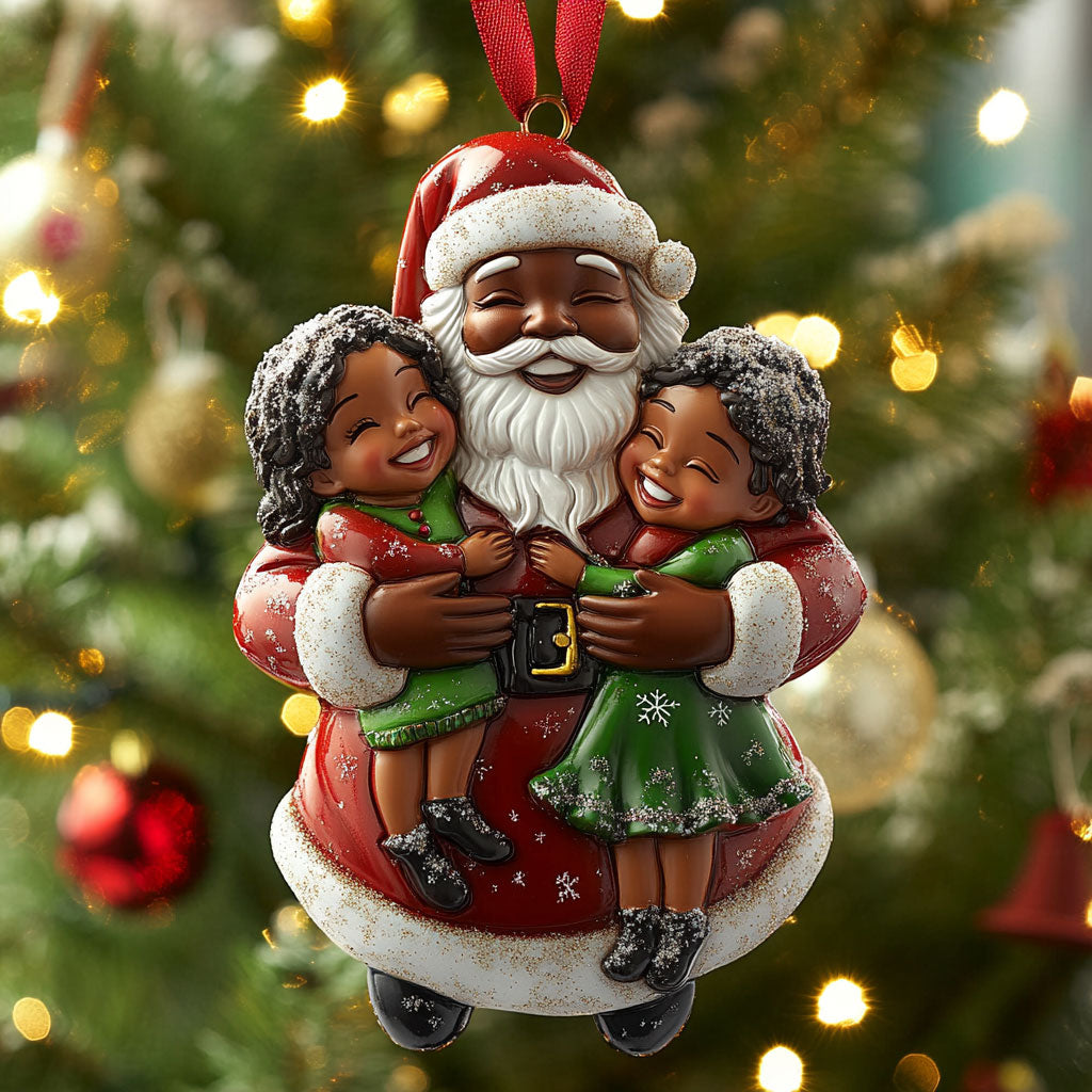 Joyful Black Santa Claus Season WN0511059CL Christmas Ornament