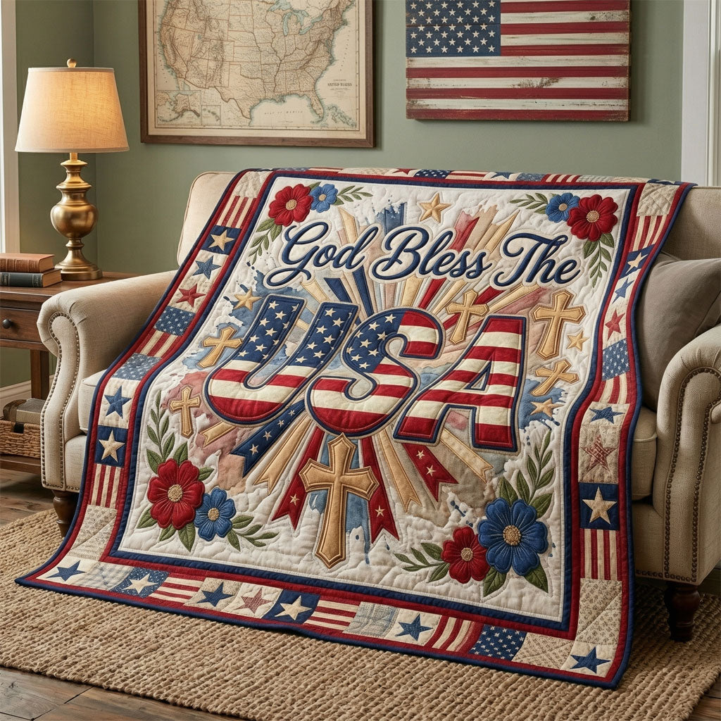 Faith And Freedom America WN1004004CL Quilt