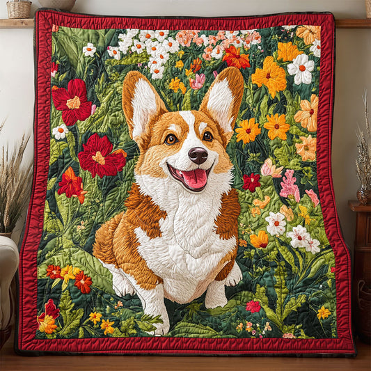 Adorable Corgi WP1504001CL Quilt