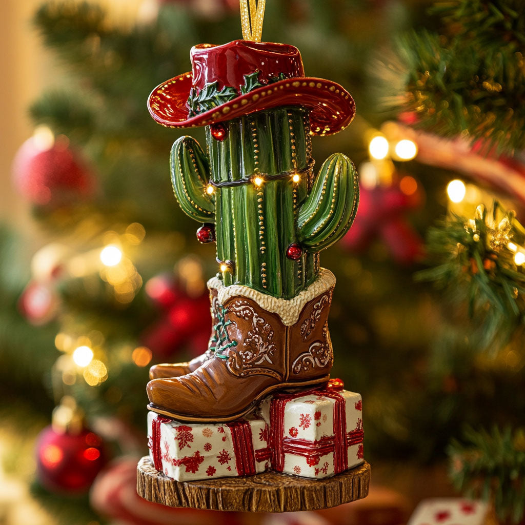 Cactus Western Hat CW2411083CL Christmas Ornament