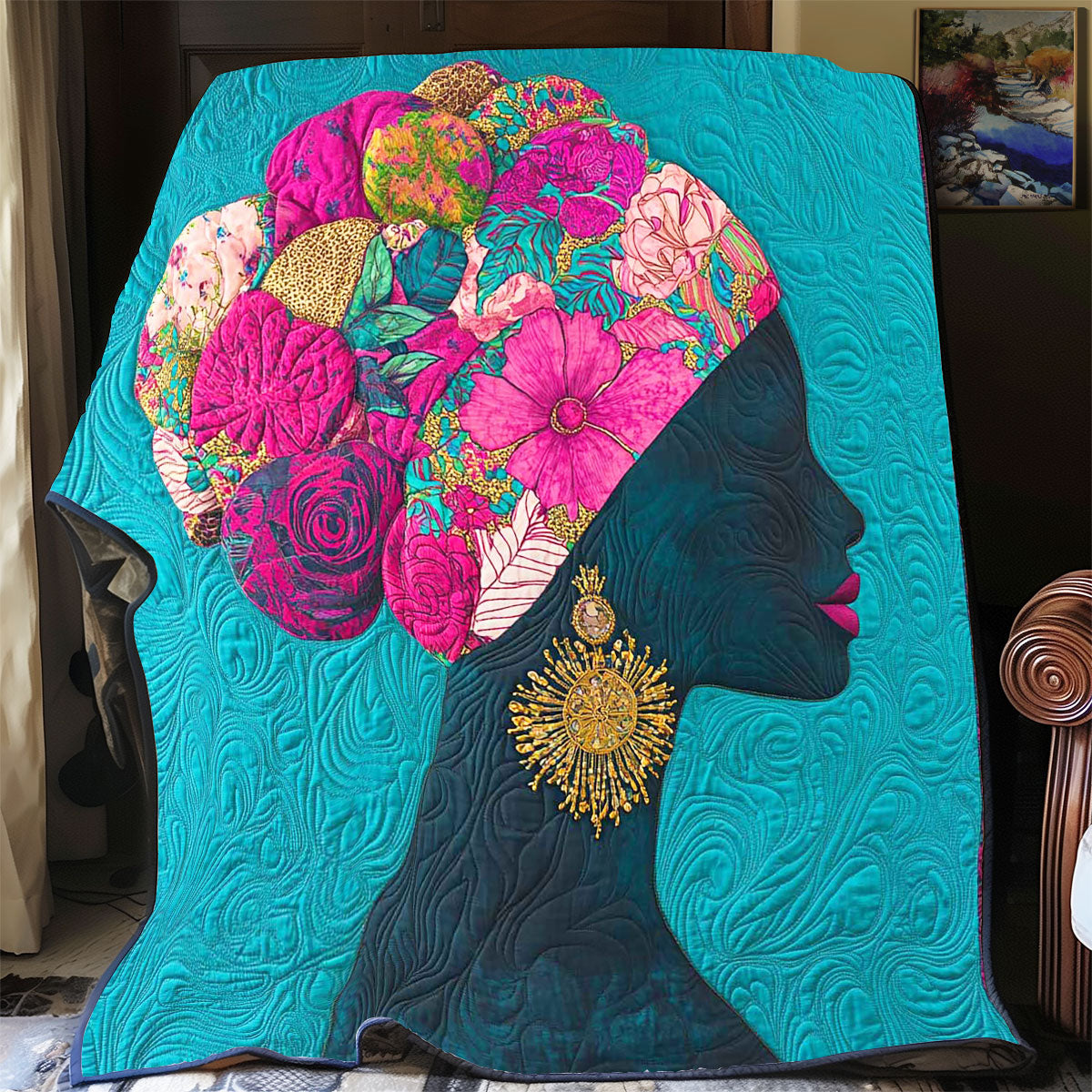 Beautiful African Woman WP1002006CL Quilt