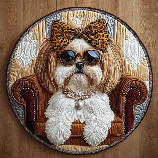 Classy Shih Tzu KL0412012CL Quilted Round Mat
