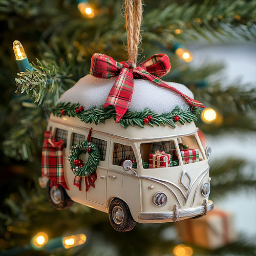 Frosty Ride Camper Van WN0411033CL Christmas Ornament