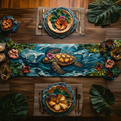 Turtle Ocean WN2406076CL Quilted Table Runner