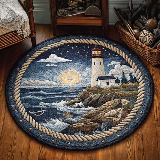 Lighthouse Haven WN0304049CL Quilted Round Mat