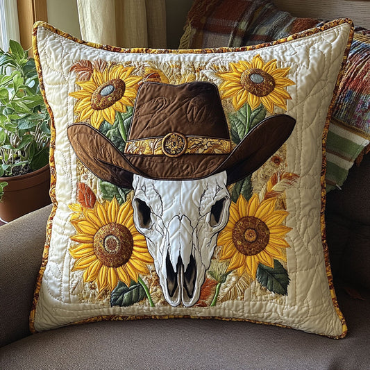 Skull Sunflower CW1007037CL Quilt Pillow Case