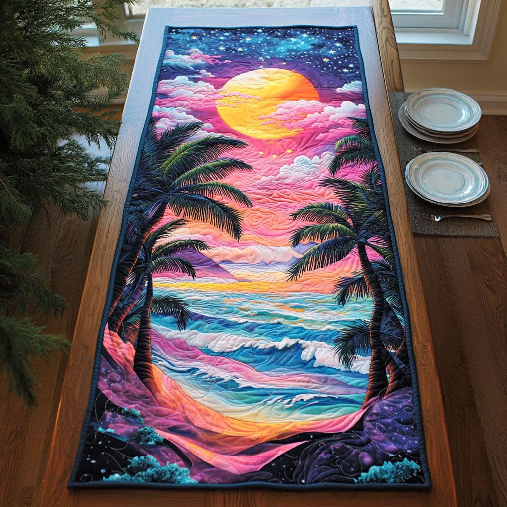 Tropical Surreal Sunset WJ0307034CL Quilted Table Runner