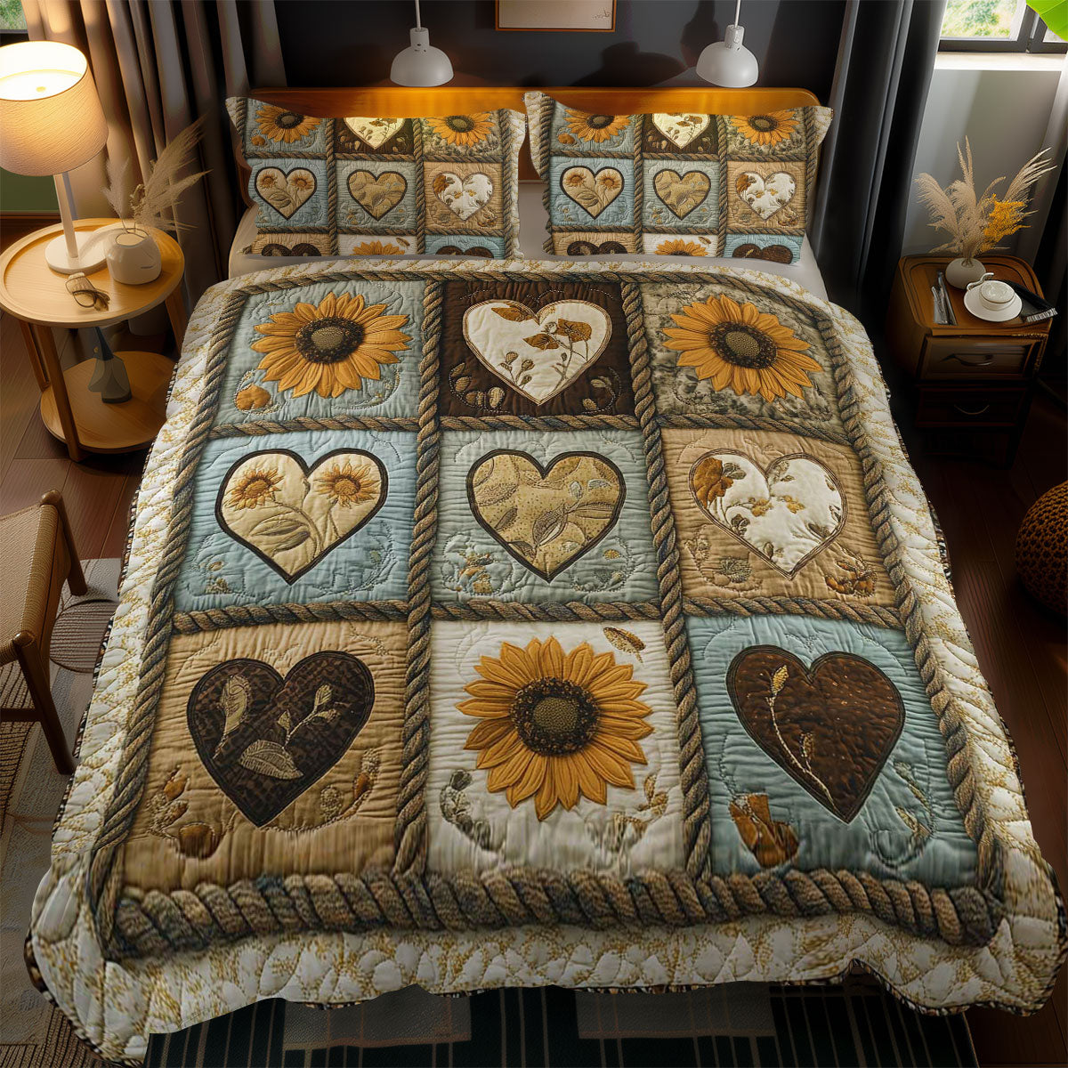 Golden Heart Sunflower WN0302062CL Duvet Cover Set