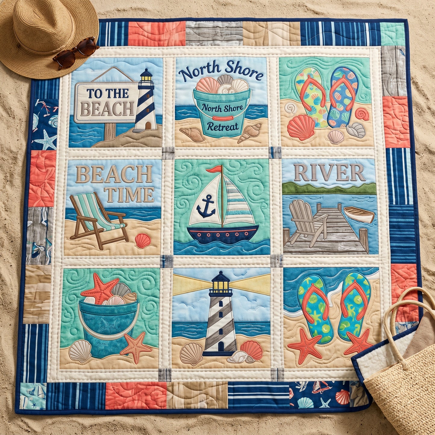 Beach Time XR1604011CL Quilt