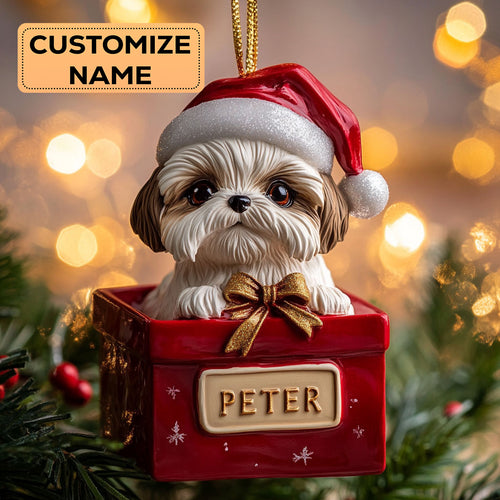 Lovely Shih Tzu CW2411039CL Personalized Christmas Ornament