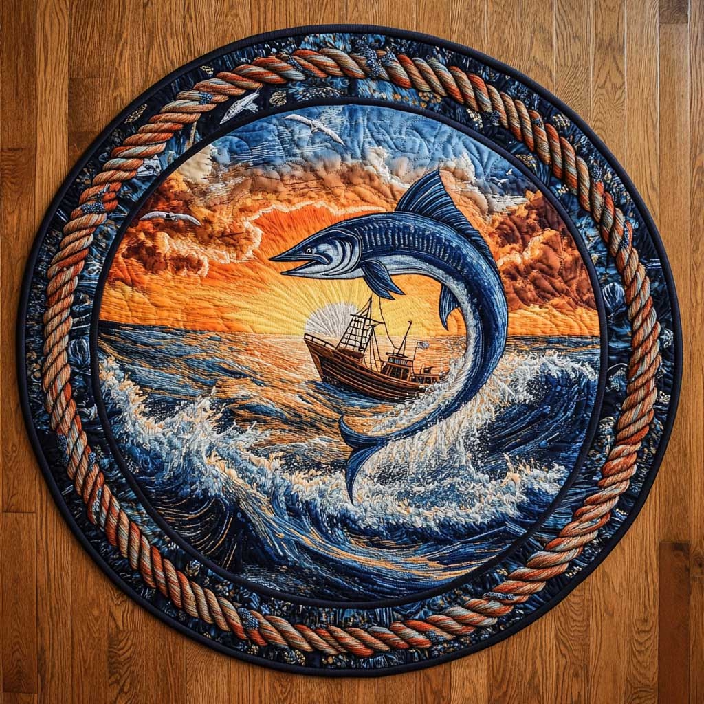 Marlin Strike WN0705039CL Quilted Round Mat