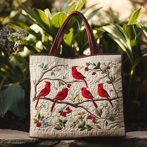 Cardinal Winter Nest WN0310018CL Quilted Tote Bag