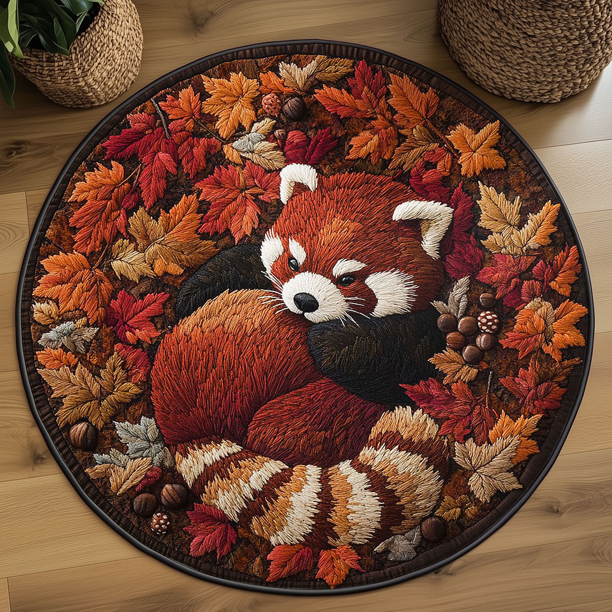 Red Panda Dusk WN2905051CL Quilted Round Mat