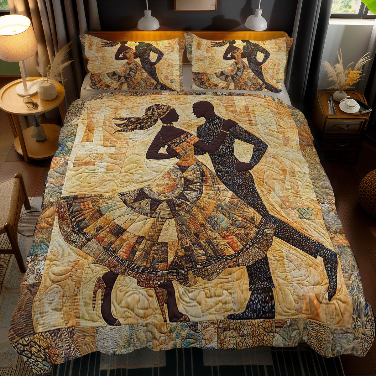 Vibrant African Couple WN0703123CL Duvet Cover Set