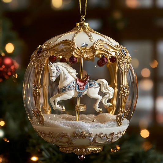 Carousel Horse Glow CW2611018CL Christmas Ornament