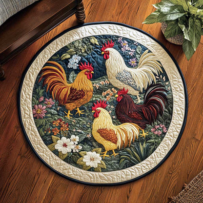 Majestic Rooster WN1903113CL Quilted Round Mat