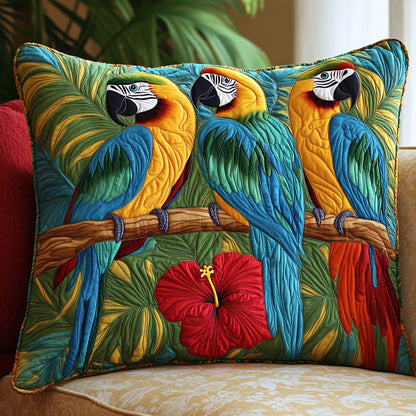 Tropical Parrot Forest CW0701115CL Quilt Pillow Case