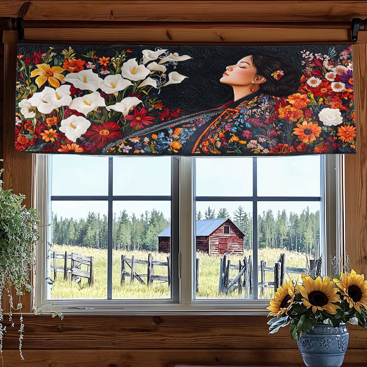 Floral Spirit Reverie WN1706032CL Quilted Valance