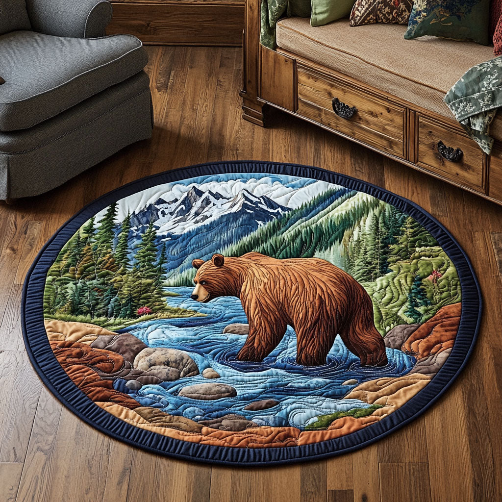 Spirit of the Wild Bear KL3112009CL Quilted Round Mat