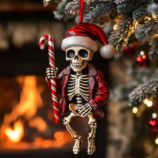 Skeleton Candy Cane Dream WN0811065CL Christmas Ornament