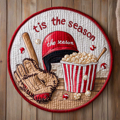 Baseball Nights WN2305020CL Quilted Round Mat