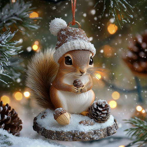 Squirrel Snow Delight WN1112099CL Christmas Ornament