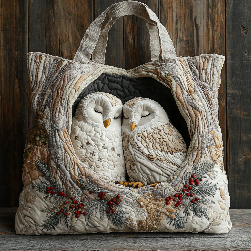 Forest Owls CP0112216CL Quilted Tote Bag