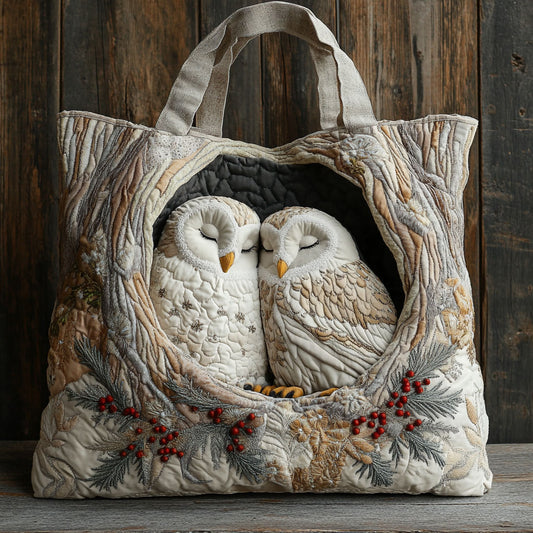 Forest Owls CP0112216CL Quilted Tote Bag