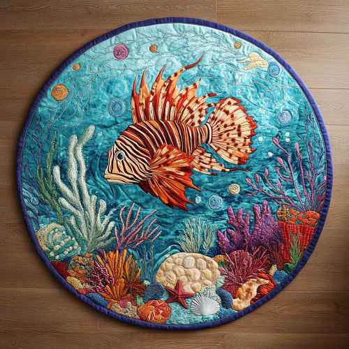 Coral Lionfish WN2404042CL Quilted Round Mat