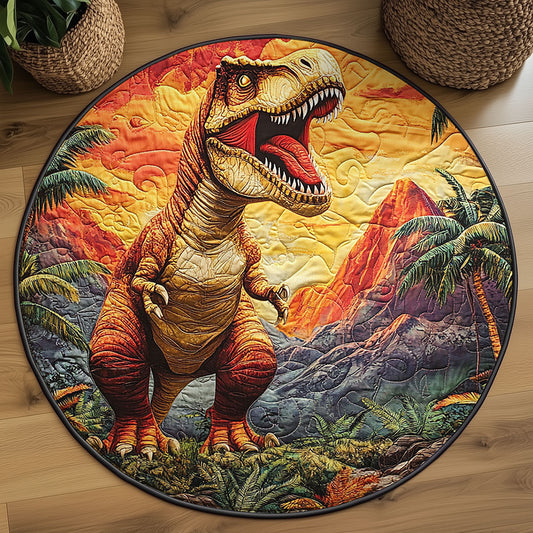T-Rex Dinosaur WJ0204027CL Quilted Round Mat