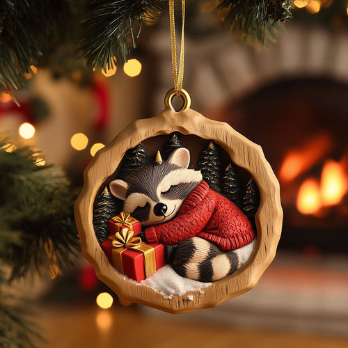 Raccoon's Christmas Dream LT2110014CL Christmas Ornament
