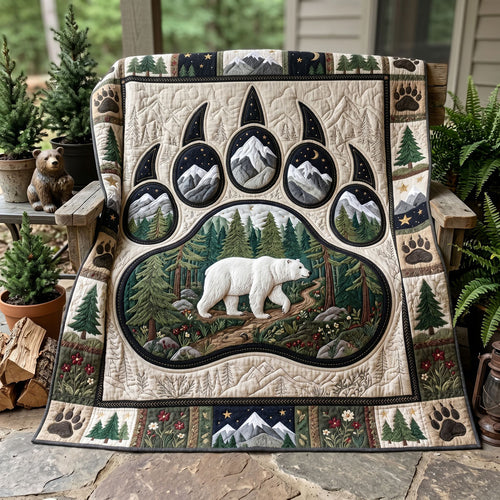 White Bear Wilderness Paw WN1806016CL Quilt