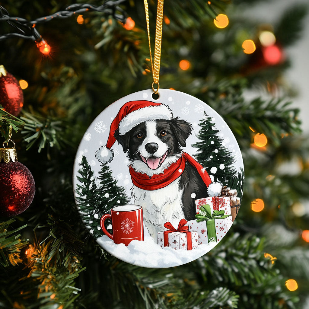 Border Collie Cheer WN1510002CL Christmas Ornament