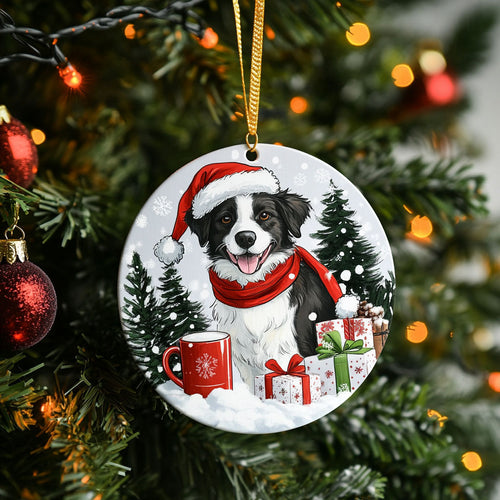Border Collie Cheer WN1510002CL Christmas Ornament