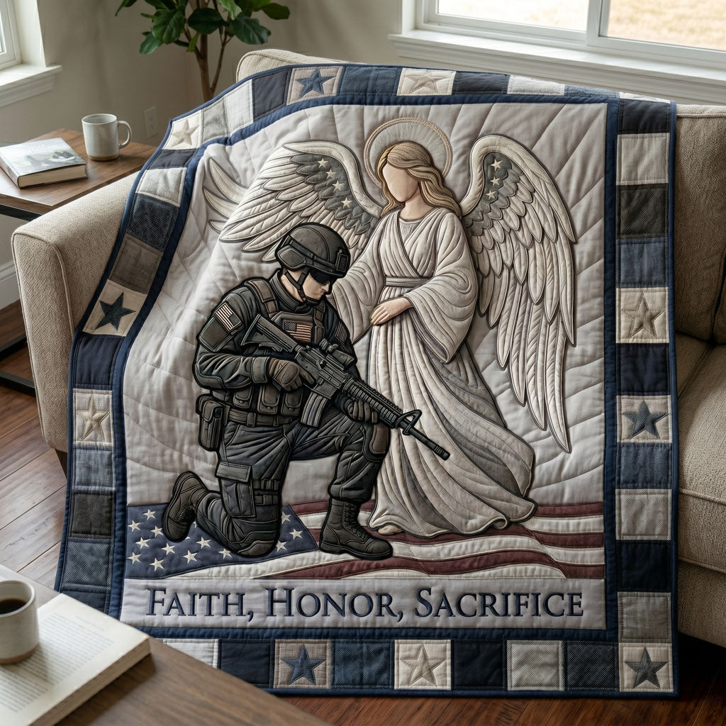 Guardian Angel Soldier Patriotic WN0505018CL Quilt