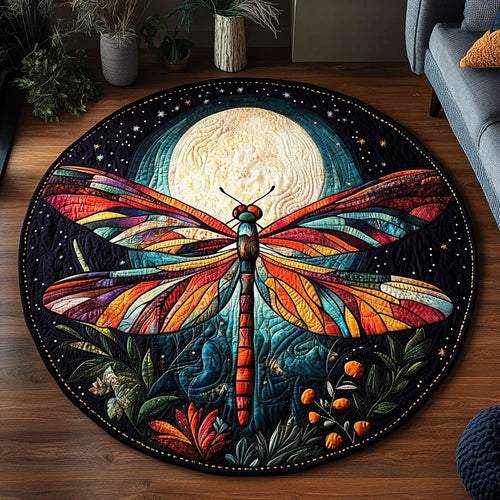 Moonlit Dragonfly KL1612018CL Quilted Round Mat