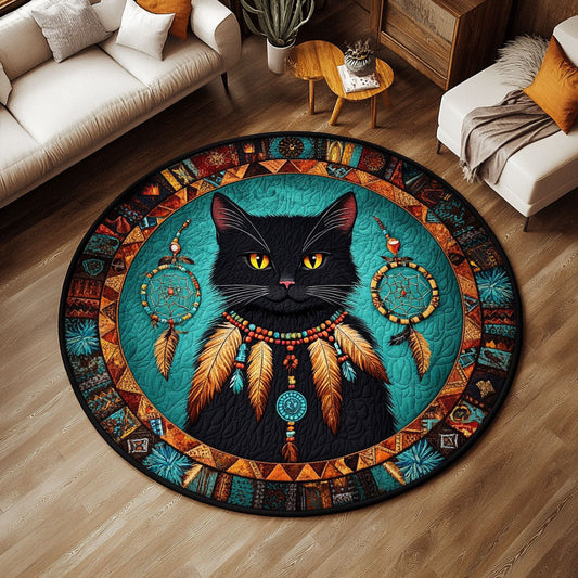 Native Cat Spirit CW1201062CL Quilted Round Mat