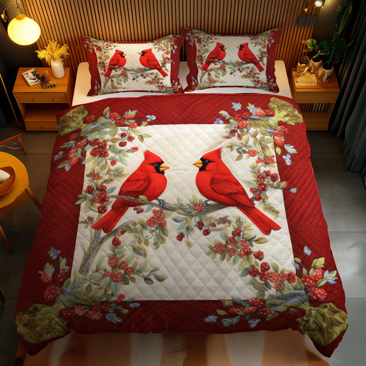 Enchanted Cardinal WN2102015CL Duvet Cover Set