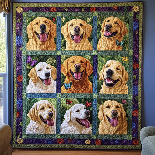 Golden Retriever Summer Vibe WP0602004CL Quilt